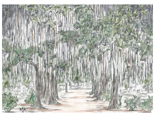 Live Oak Cemetery Print